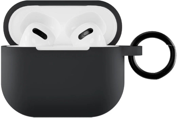 Чехол силиконовый vlp Soft Touch, с кольцом, для AirPods 3, Черный
