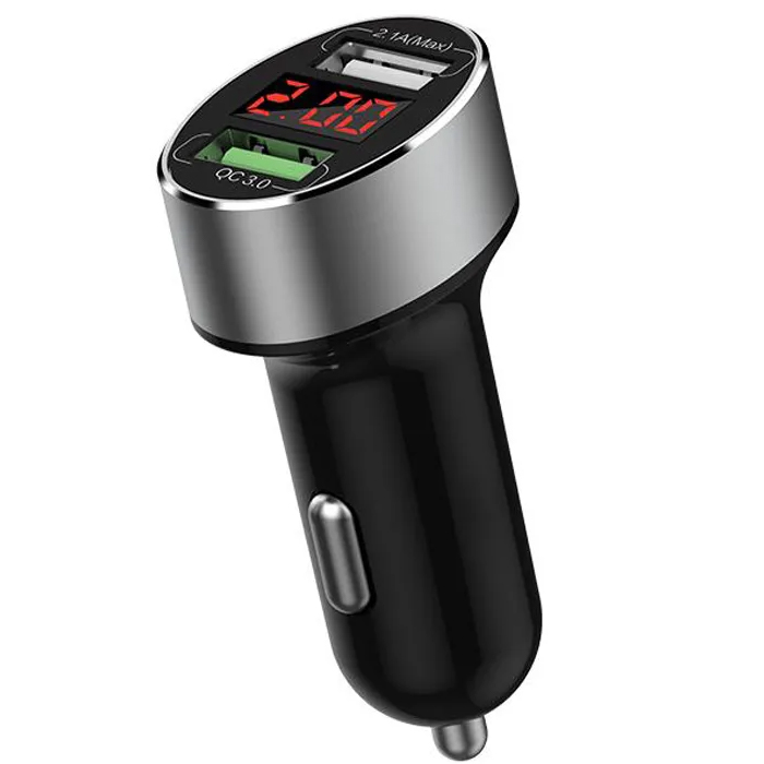 Aвтомобильное зарядное устройство WiWU 2 USB-A QC200, 30W, черный