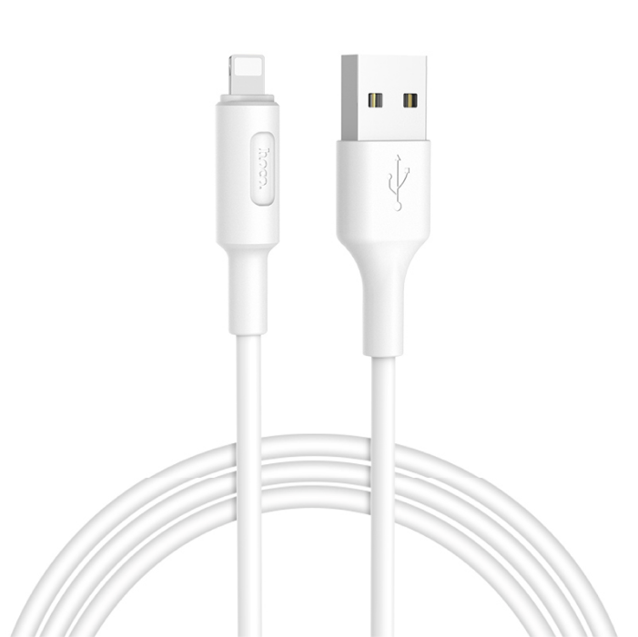 Кабель HOCO X25 Soarer Charging Data Cable USB-A->Lightning, белый