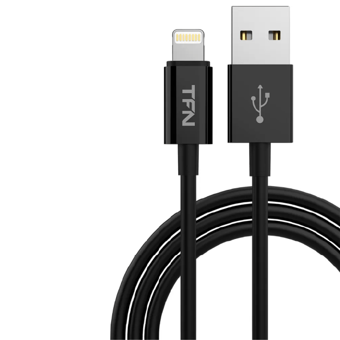 Кабель TFN USB-A - Lightning, черный, 1м