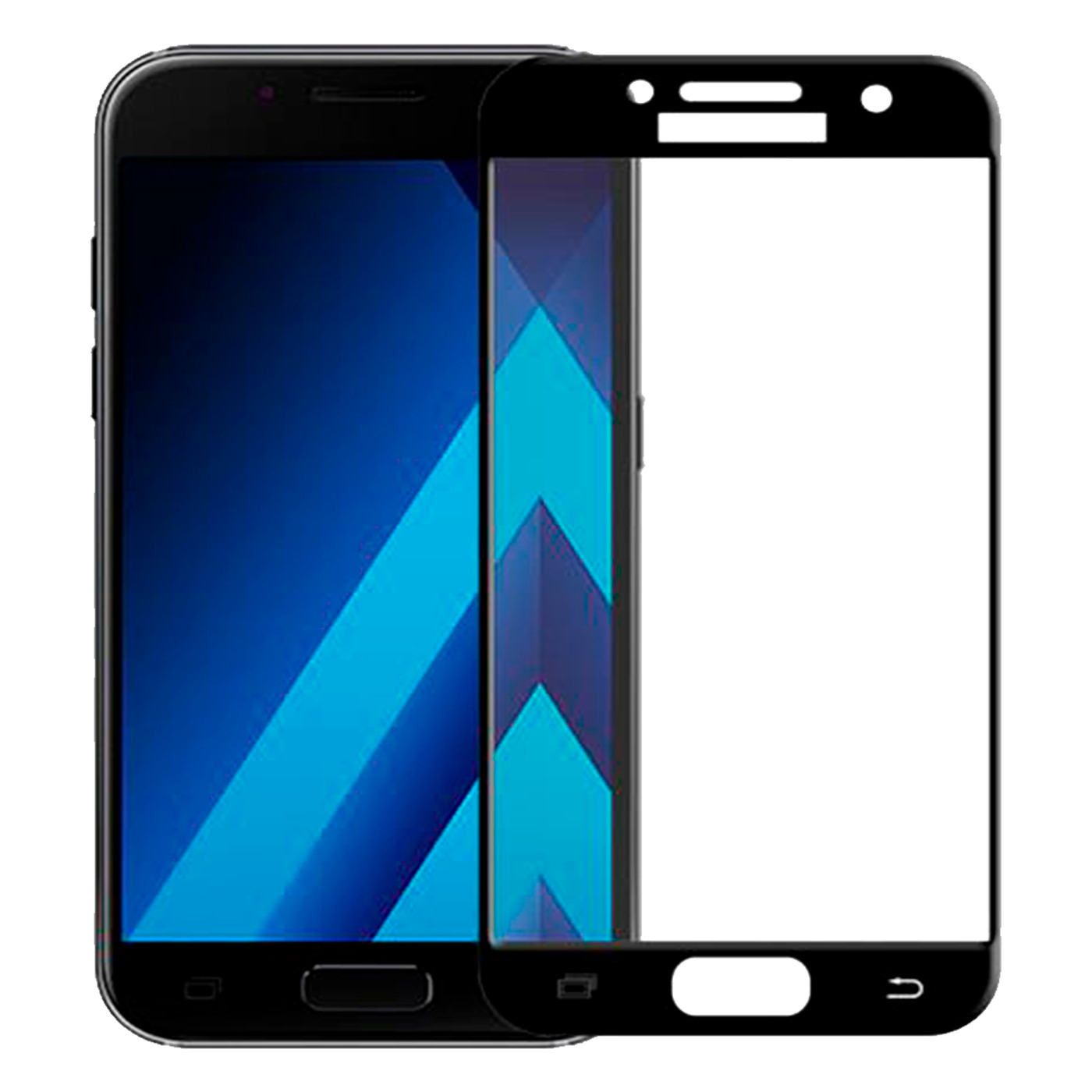 Защитное стекло 2D для Samsung A3 (2017) Black