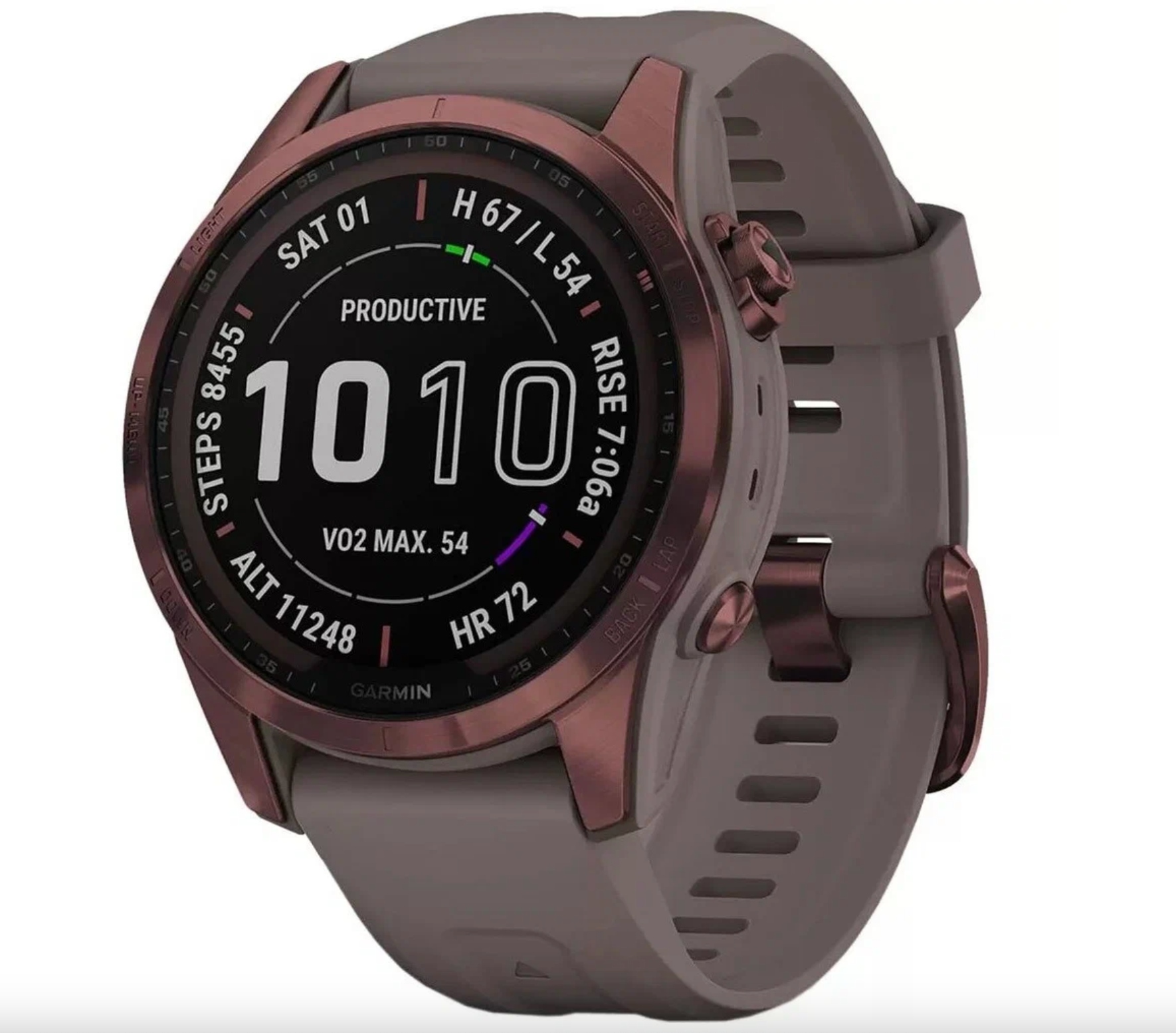 Умные часы Garmin Fenix 7S Sapphire Solar Dark Bronze
