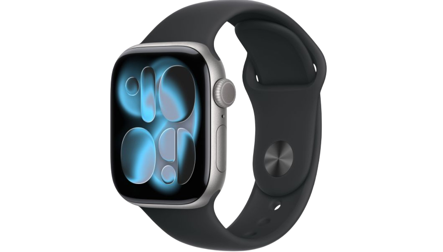 Apple Watch Series 11 GPS 42mm, Space Gray Aluminum Case Black Sport Band S/M (MEQW4)