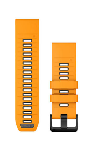 Ремешок для часов Garmin QuickFit 22 Watch Bands Silicone Spark Orange with Graphite HK