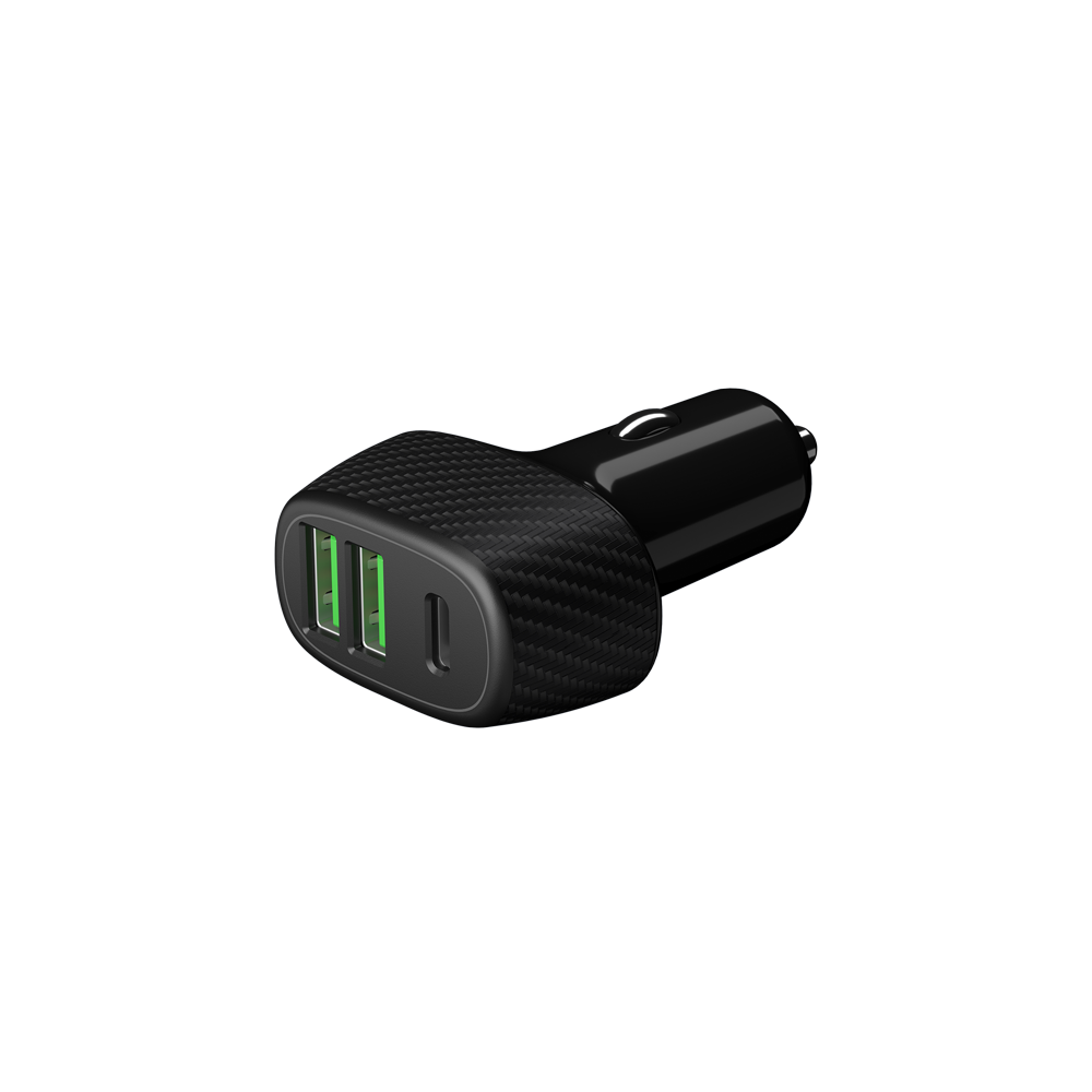 Автомобильное зарядное устройство Deppa USB-A/USB-C, 42W, черный