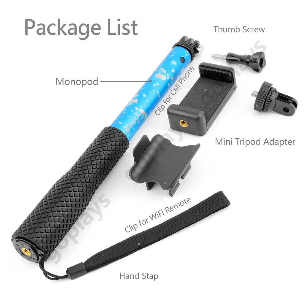 Монопод Colplay GP-412 с креплением для пульта ДУ, голубой