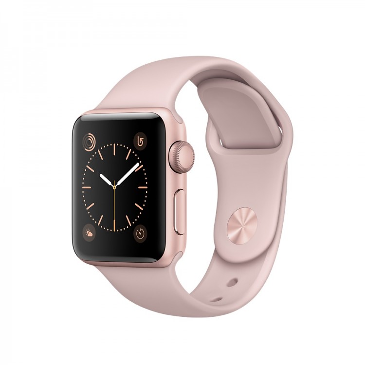 Apple Watch Series 1, 38мм, корпус  «розовое золото», ремешок «розовый песок» (Без коробки / Не включаются) - Б/У