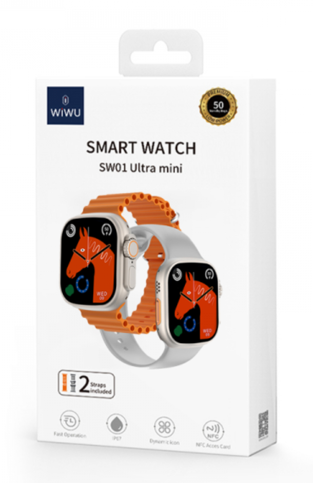 Умные часы WiWU Smart Watch Ultra Mini SW01 Golden