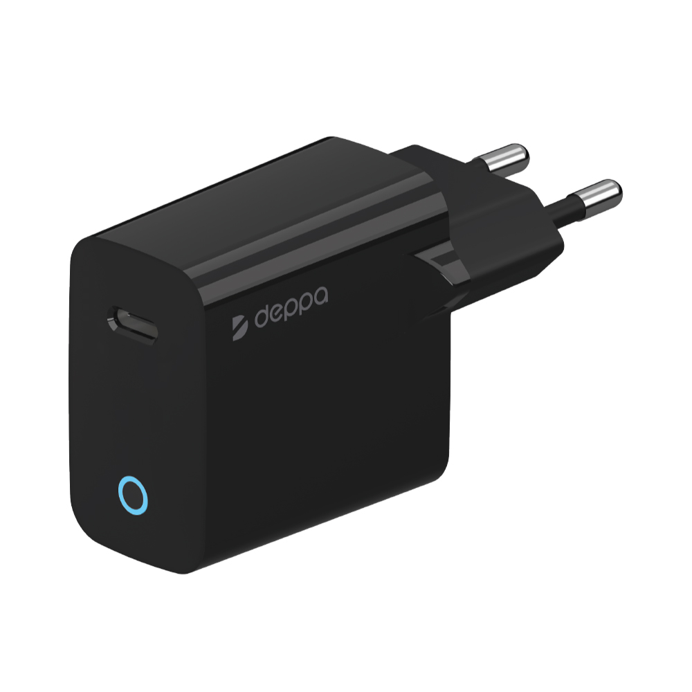 Сетевое зарядное устройство Deppa USB Type-C, Power Delivery, 25W, черный