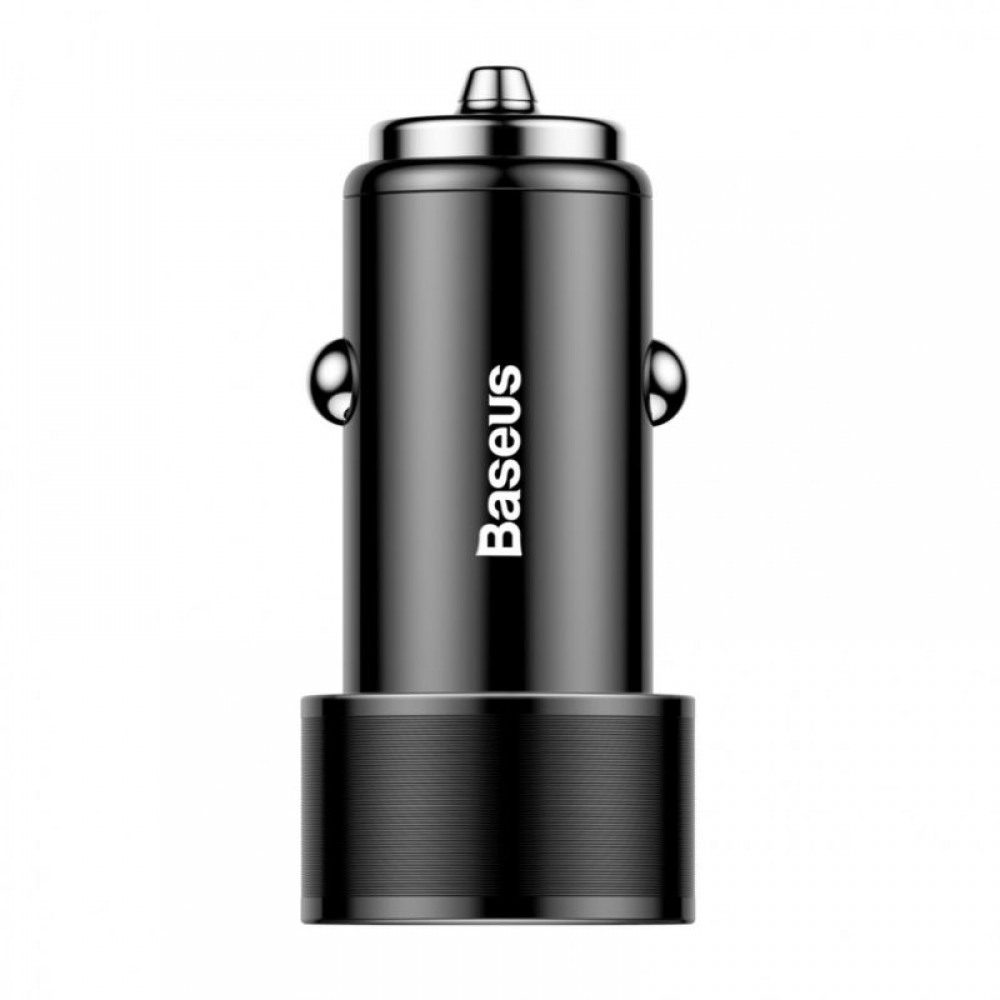 Автомобильное зарядное устройство Baseus Small Screw 2 USB-A, 24W, черный