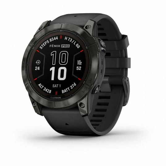 Умные часы Garmin Fenix 7x Pro Sapphire Solar Black DLC Titanium with Black Band