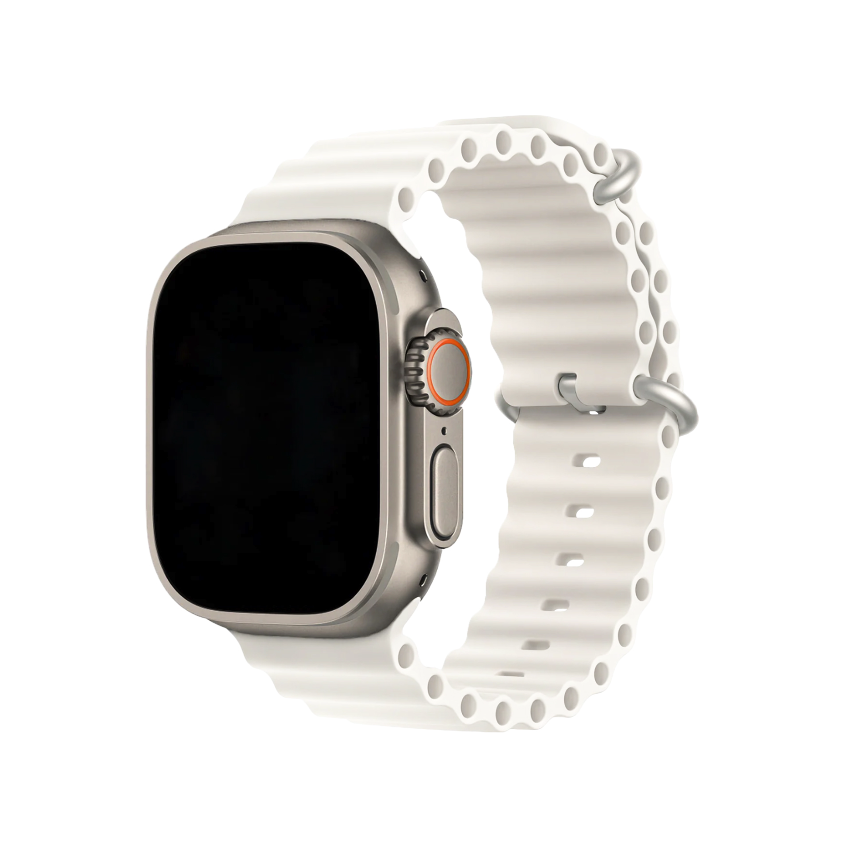 Ремешок для Apple Watch 42/44/45/49 мм силиконовый, белый