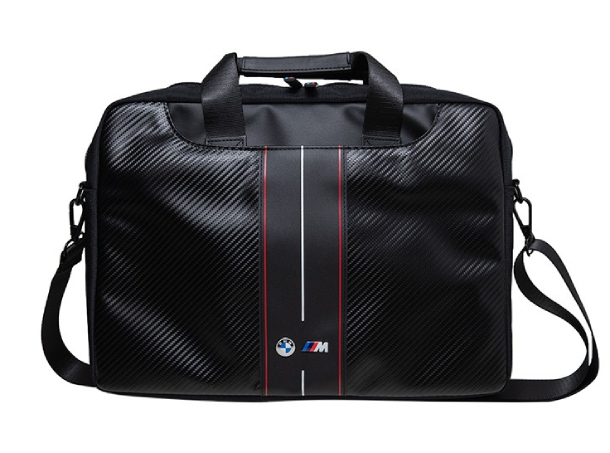 Сумка BMW для MacBook 15" Computer Bag Carbon Colored lines Black/Red, черная