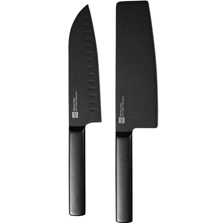 Набор кухонных ножей Xiaomi Huo Hou Black Heat Knife Set (2 шт.), Black