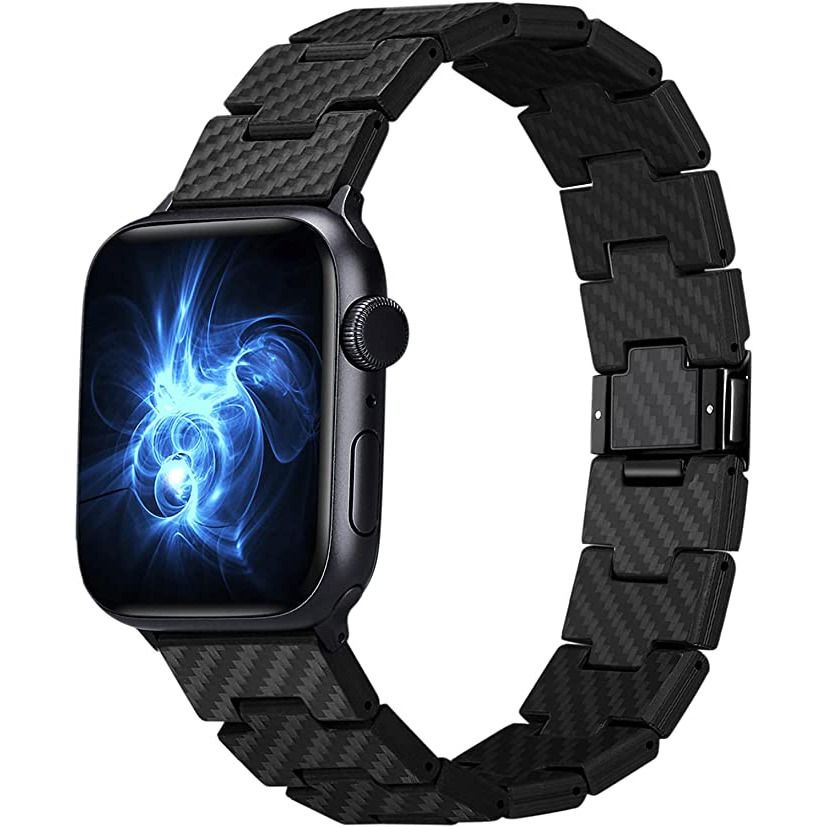 Браслет PITAKA Carbon Fiber серия Retro для Apple Watch (38/40/41/42/44/45/49MM.)