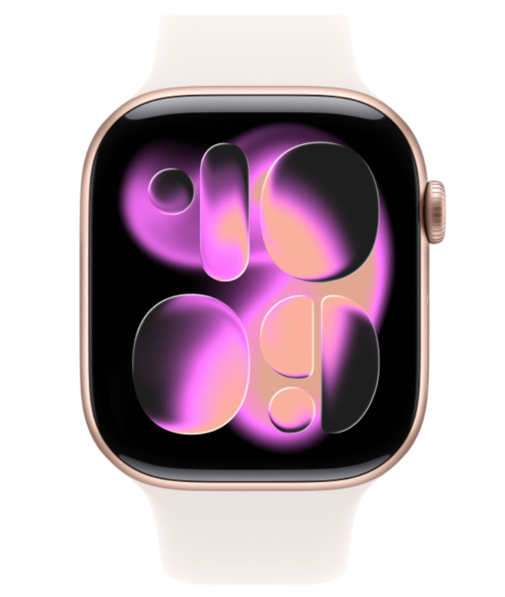 Apple Watch Series 11 GPS 42 mm, Rose Gold Aluminum Silver Milanese Loop (без коробки) - Б/У