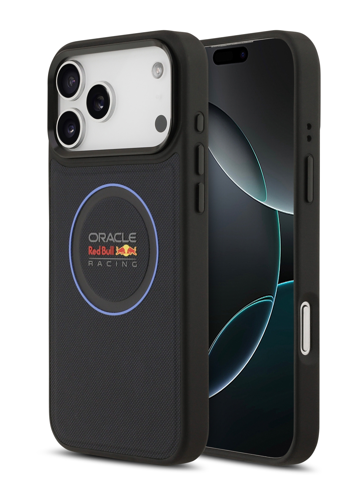 Чехол Red Bull для iPhone 17 Pro Max PU Meshed with Ring and Metal camera Hard Navy/Blue (MagSafe)