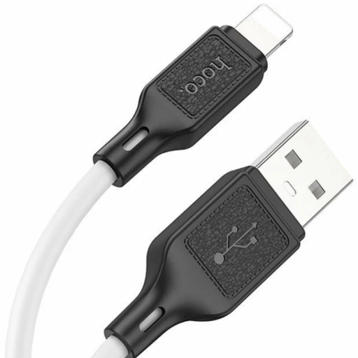 Кабель Hoco X90 Silicone Charging Data Cable USB-A->Lightning, белый