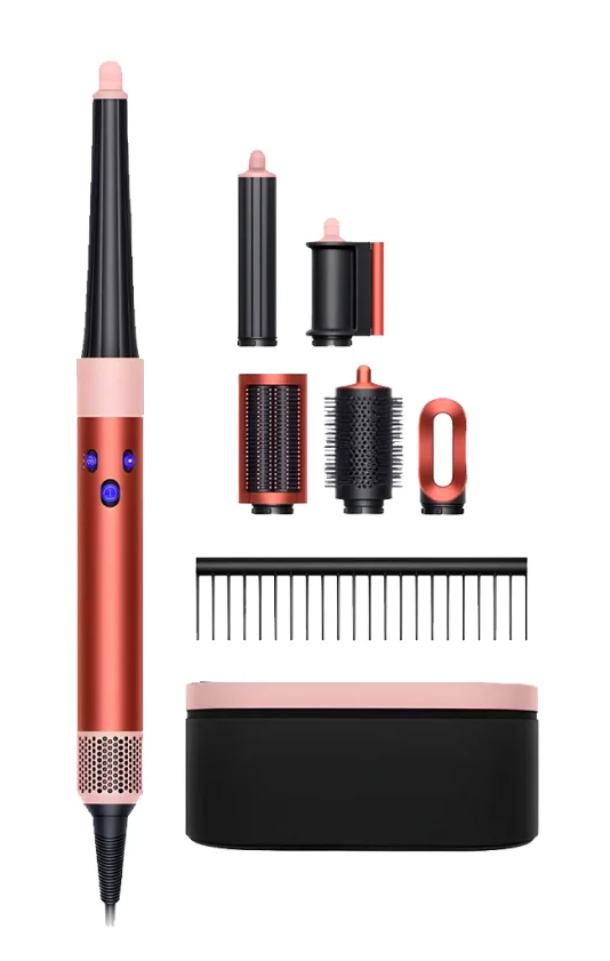 Стайлер Dyson Airwrap Complete Long HS08 Multistyler (Strawberry Bronze/Blush Pink) - Подарочный кейс для хранения + расчёска