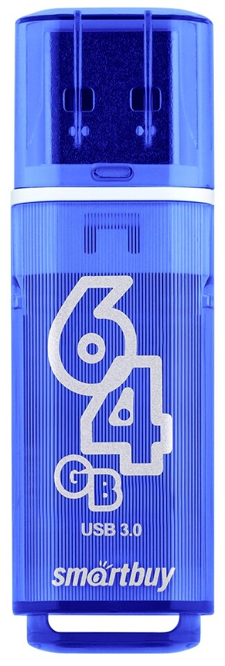 Флеш-накопитель USB 3.0 Smartbuy 64Gb Smart Buy Glossy   темно-синий