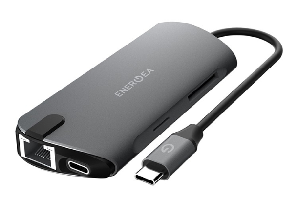 Универсальный адаптер Energea AluHUB HD PRO 8-in-1 Superspeed Aluminium USB-C 3.1 Gunmet