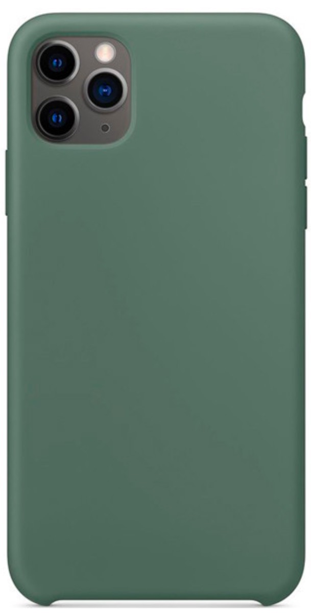 Чехол Orig Silicone Case для Apple iPhone 11 Pro, темно-зеленый Чехол Orig Silicone Case для Apple iPhone 11 Pro, темно-зеленый