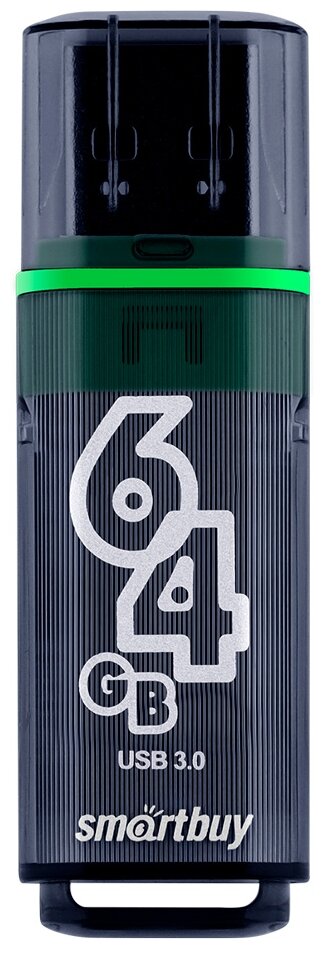 Флеш-накопитель USB 3.0 Smartbuy 64Gb Smart Buy Glossy  темно-серый