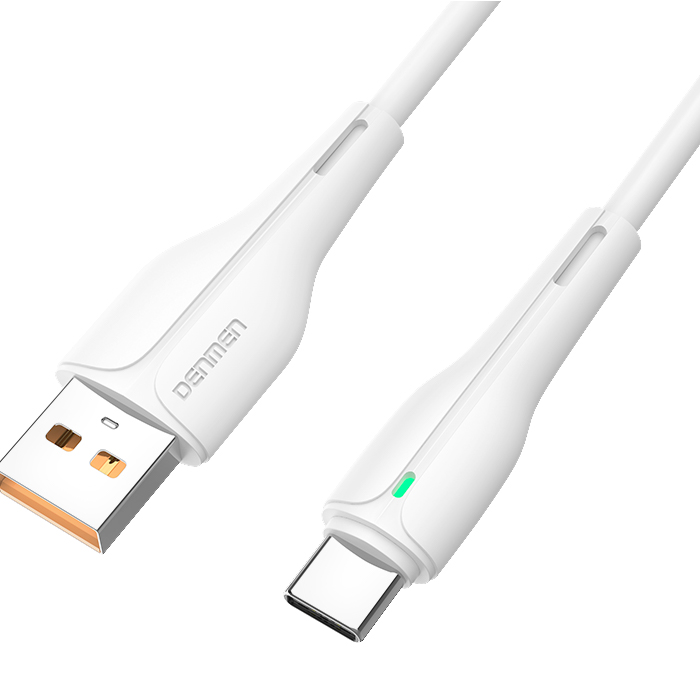 Кабель Denmen Lightning (2.4A) D15L White