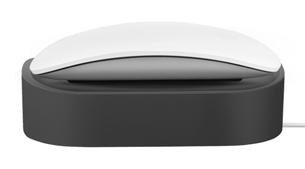 Стенд для зарядки за Apple Magic Mouse Uniq NOVA silicone charging dock Dark grey