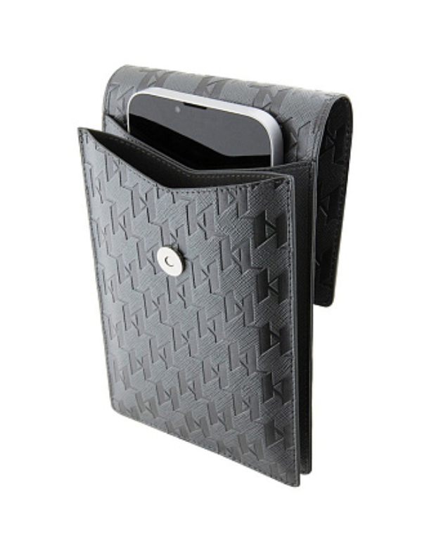 Lagerfeld для смартфонов сумка Wallet Phone Pouch Saffiano Monogram Silver