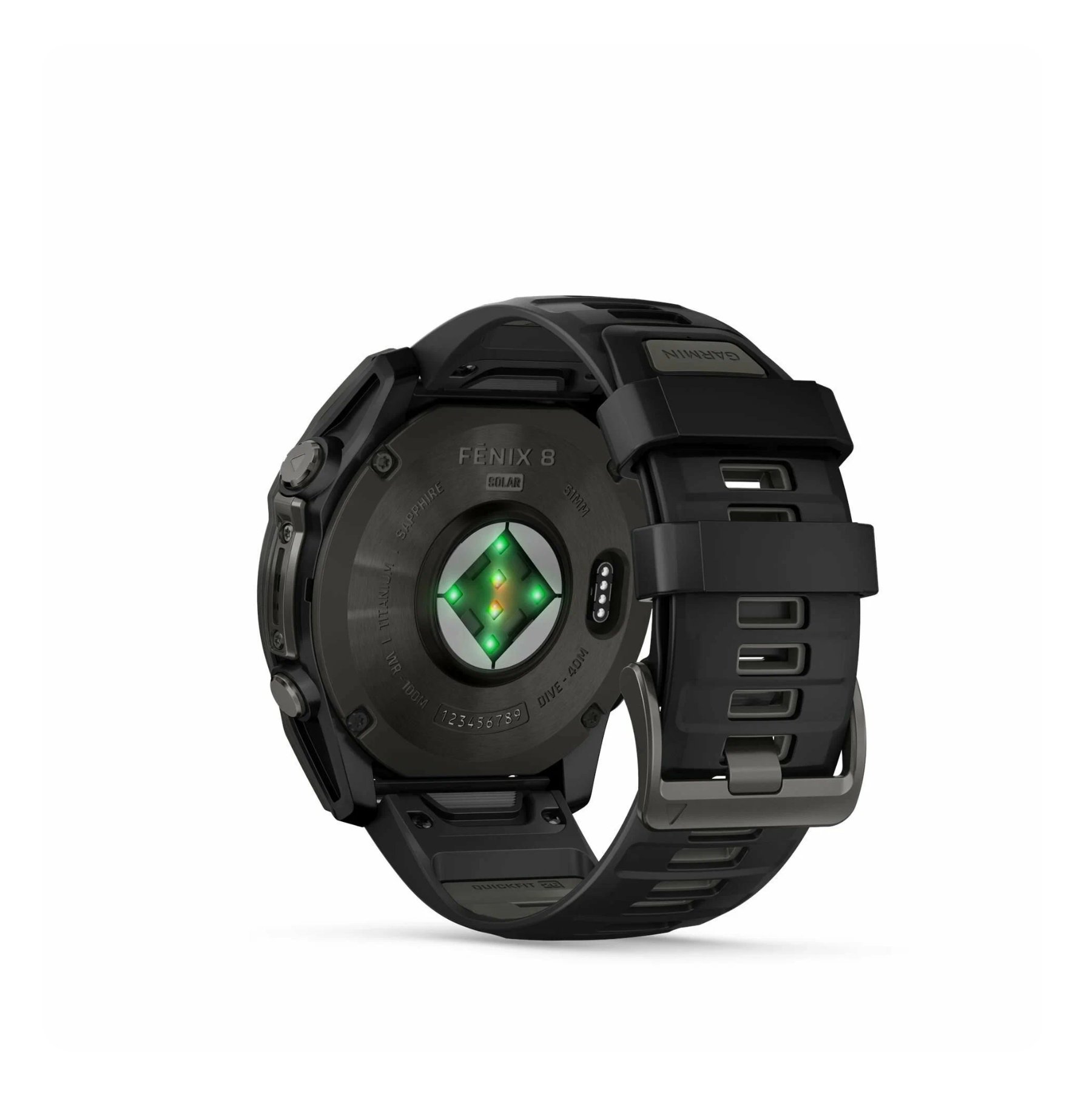 Умные часы Garmin Fenix 8, 51 мм, AMOLED Sapphire Carbon Gray DLC Titanium with Black Silicone Band