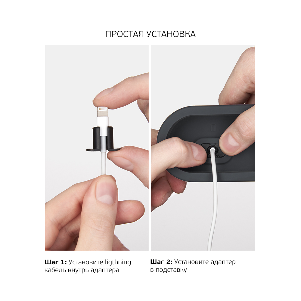 Подставка Deppa для зарядки 3 в 1: iPhone, AirPods, Apple Watch, серый