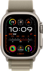 Apple Watch Ultra 2 GPS, 49 мм, L корпус из титана, ремешок Alpine оливкового цвета (MX4H3)