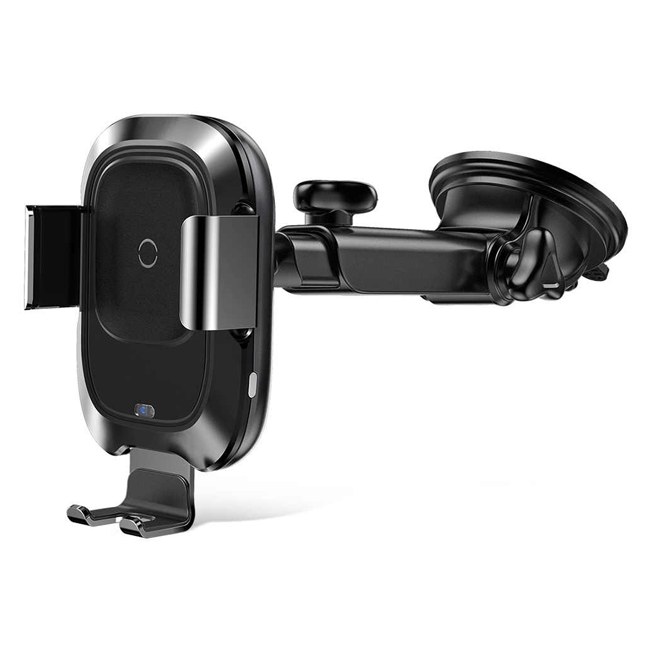 Автомобильный держатель + беспроводное ЗУ Baseus Smart Vehicle Car Mount Wireless Charger