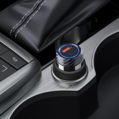 Автомобильное зарядное устройство Deppa USB-A->USB-С, 52W, черный