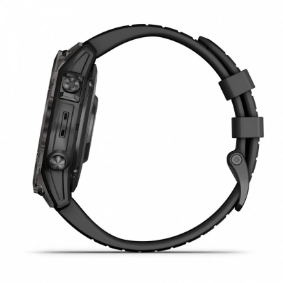 Умные часы Garmin Fenix 7 Pro Sapphire Solar Edition Carbon Gray DLC Titanium with Black Band