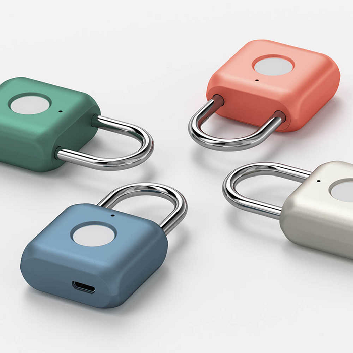 Умный навесной замок биометрический Xiaomi Uodi Smart Fingerprint Lock Padlock, Blue