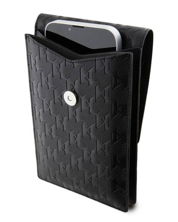 Lagerfeld для смартфонов сумка Wallet Phone Pouch Saffiano Monogram NFT Karl Ikonik Black