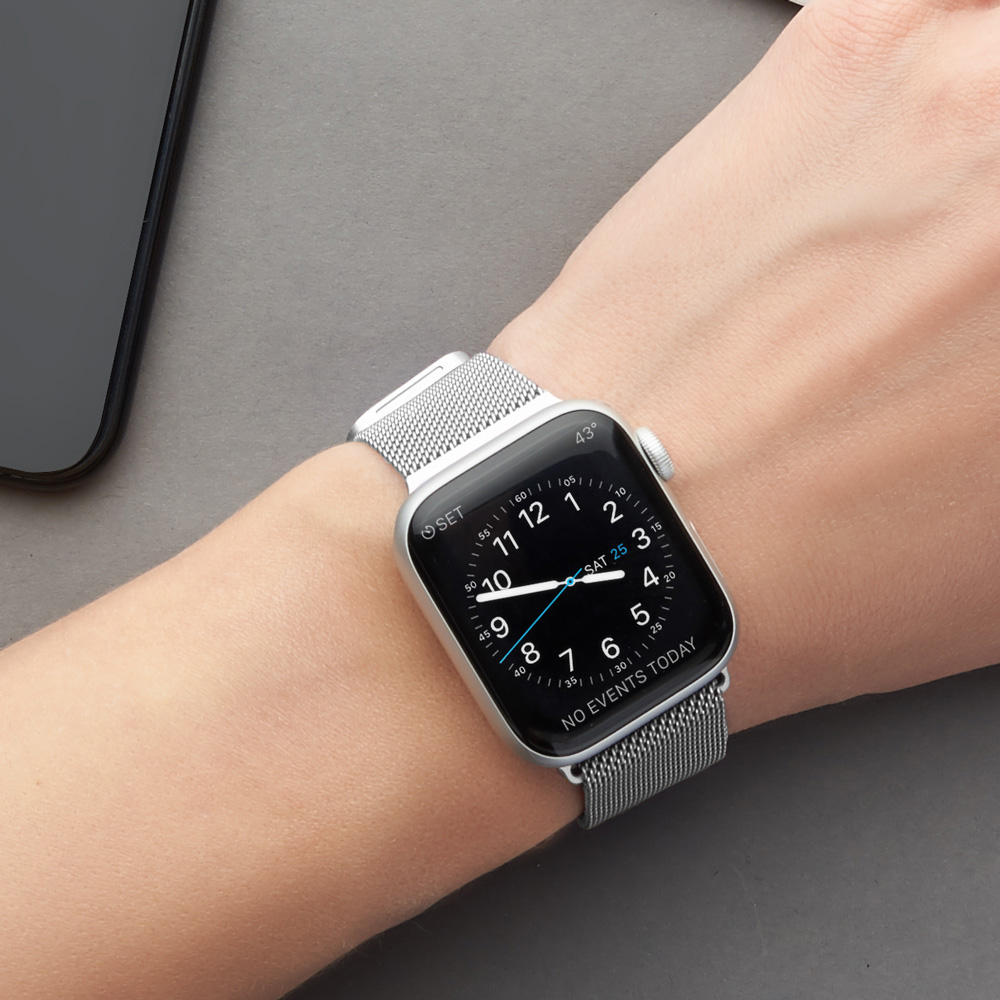 Ремешок Deppa Band Mesh для Apple Watch 38/40/41мм, серебристый