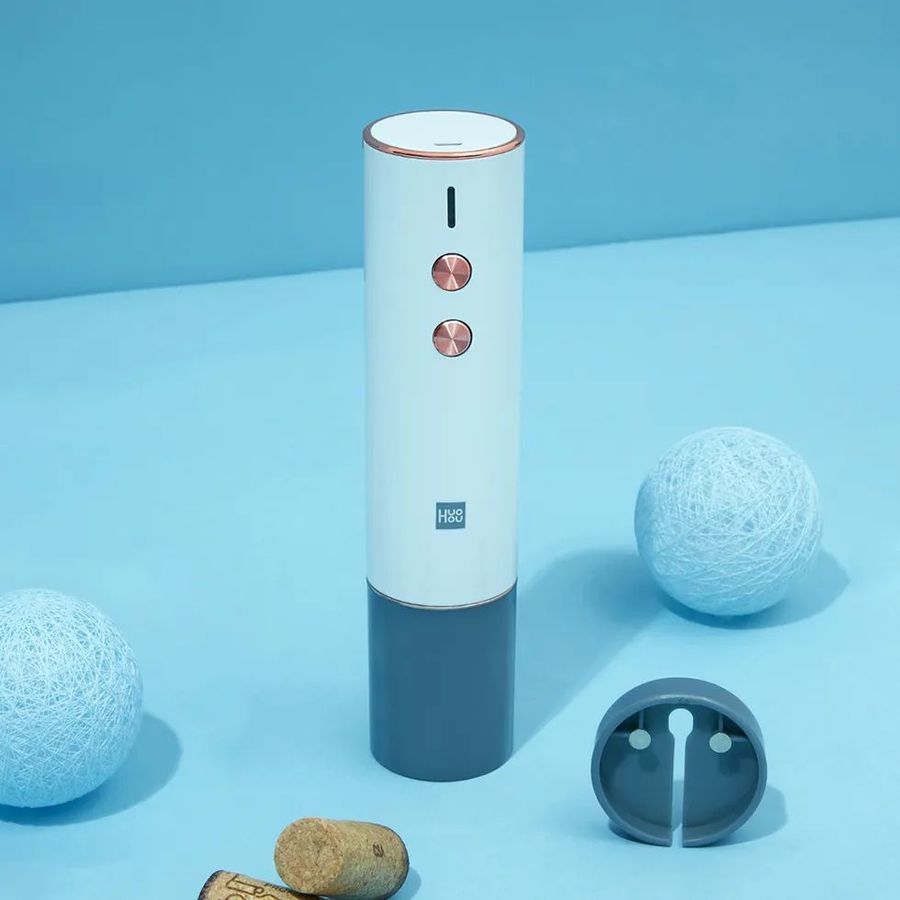 Электрический штопор Huo Hou Electric Wine Opener (голубой)