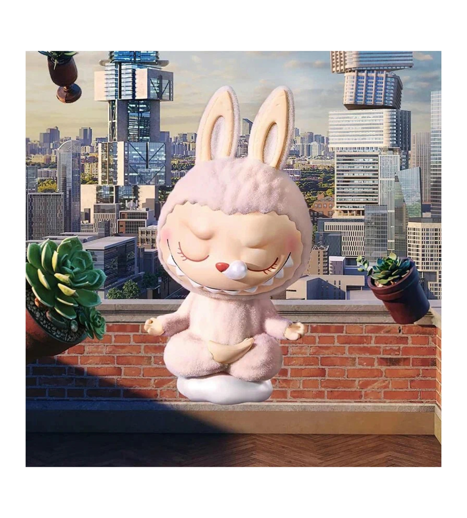 Коллекционная фигурка: брелок Labubu Lazy Yoga Figure