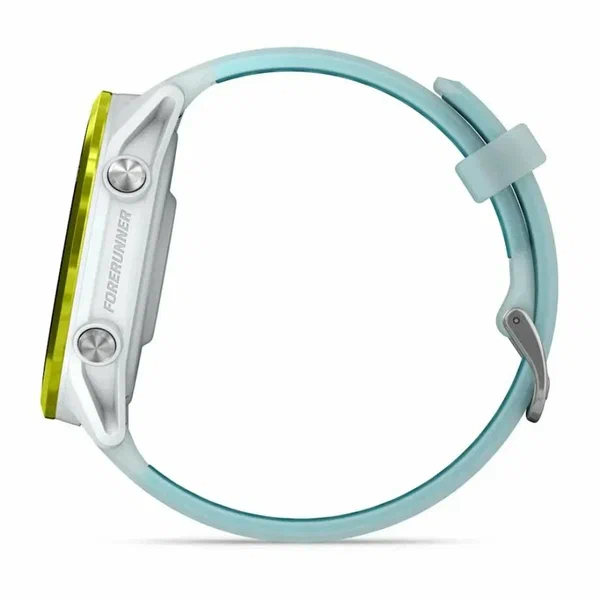Умные часы Garmin ForeRunner 570, 47мм Yellow aluminum with translucent white/turquoise strap