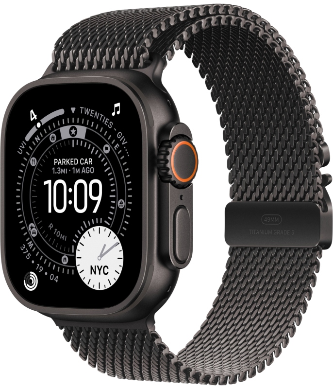 Ремешок Apple для Apple Watch 49mm Black Titanium Milanese Loop M