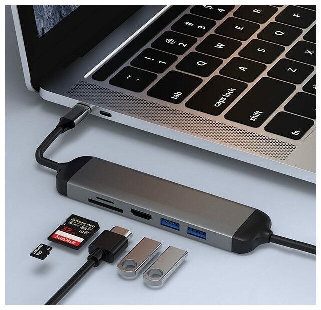 Адаптер WIWU 5 in 1 A521H Type C