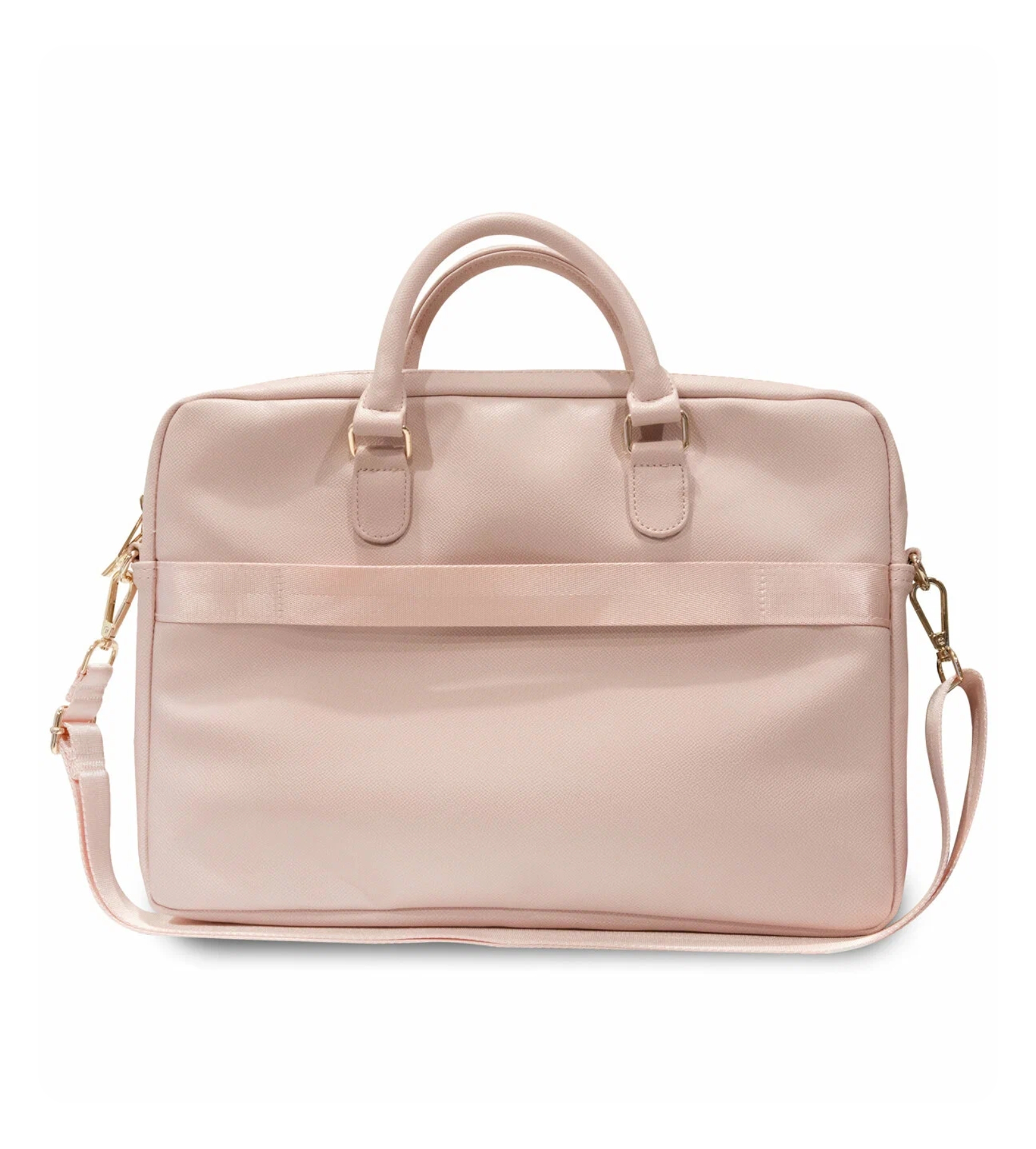 Сумка Guess для MacBook 15"/16" PU Grained leather Bag 4G metal logo with Zipper Pink