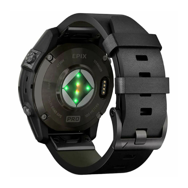 Умные часы Garmin Epix Pro Gen 2 Sapphire Carbon Gray 47mm Black Leather Band