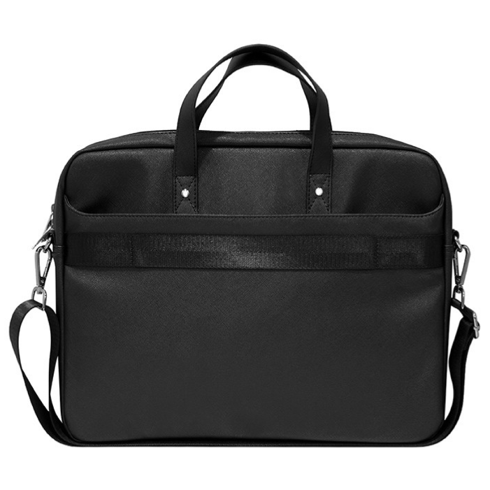 Сумка Guess для MacBook 15-16" Saffiano Bag with Triangle metal logo, черная