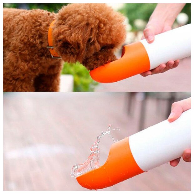 Поилка для животных Xiaomi Moestar Rocket Portable Pet Cup, Gray (Orange)