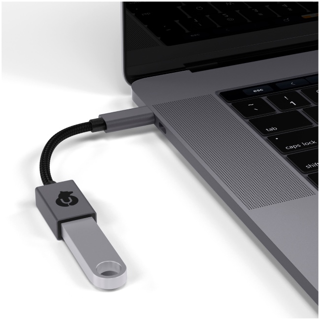 Универсальный адаптер Ubear Hub Link для устройств с разъемом USB-А/USB-C, серый