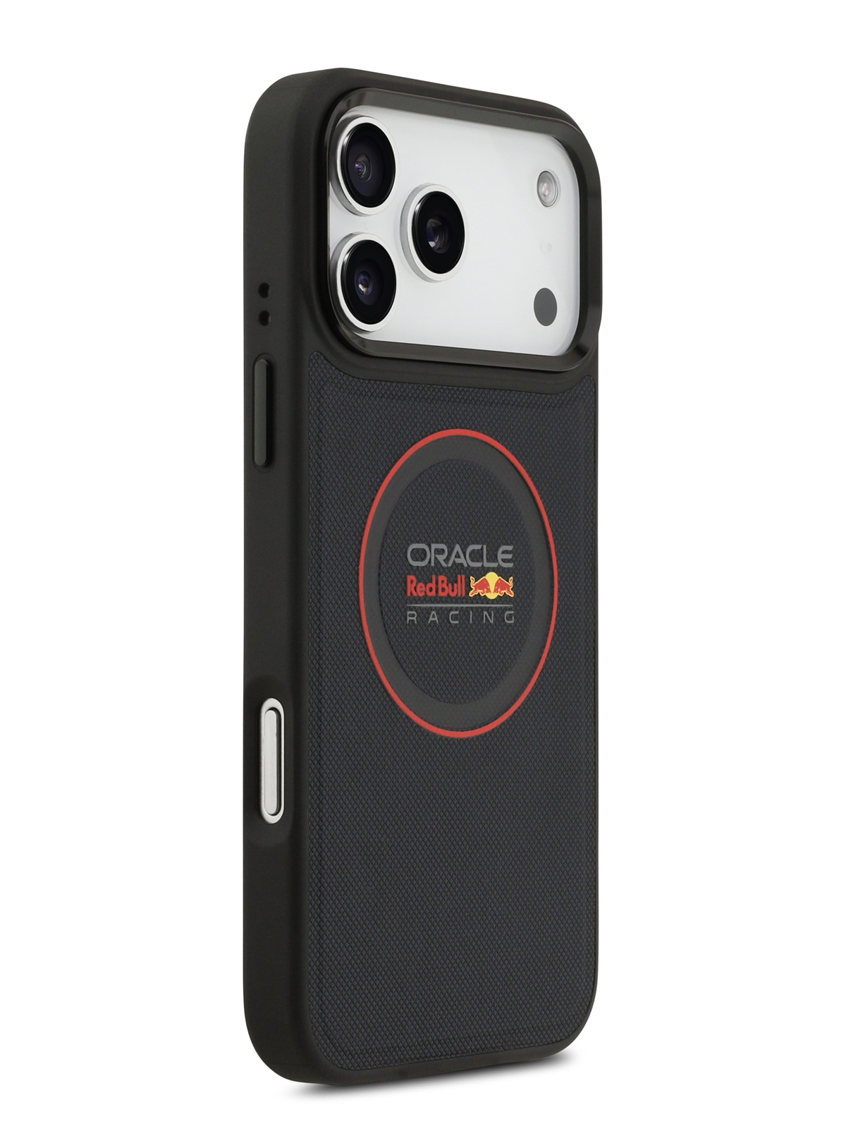 Чехол Red Bull для iPhone 17 Pro Max PU Meshed with Ring and Metal camera Hard Navy/Red (MagSafe)